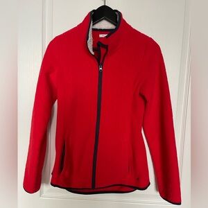 Nautica Red Zip Up Fleece Jacket size Extra Small